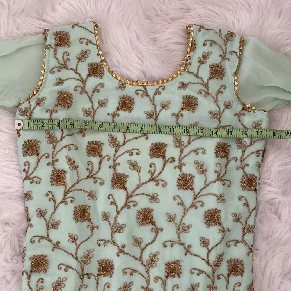 Mint Green Sharara - Picture 5 of 13